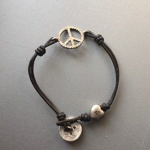 Fossil brand peace sign bracelet